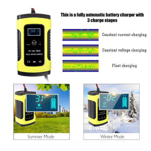 lead acid digital LCD display Car Battery Charger